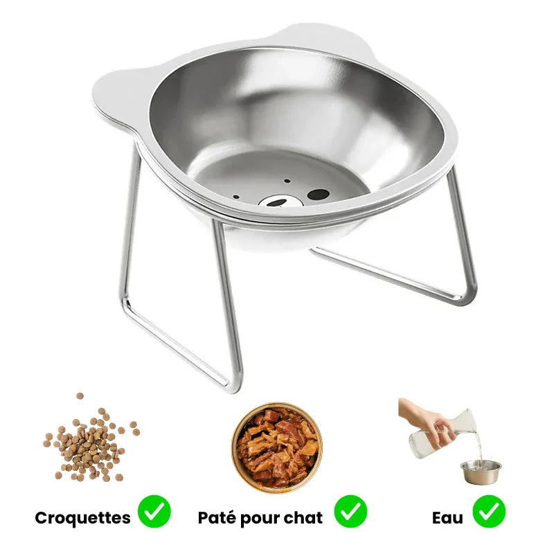 Avantage de la gamelle inox chat à motif