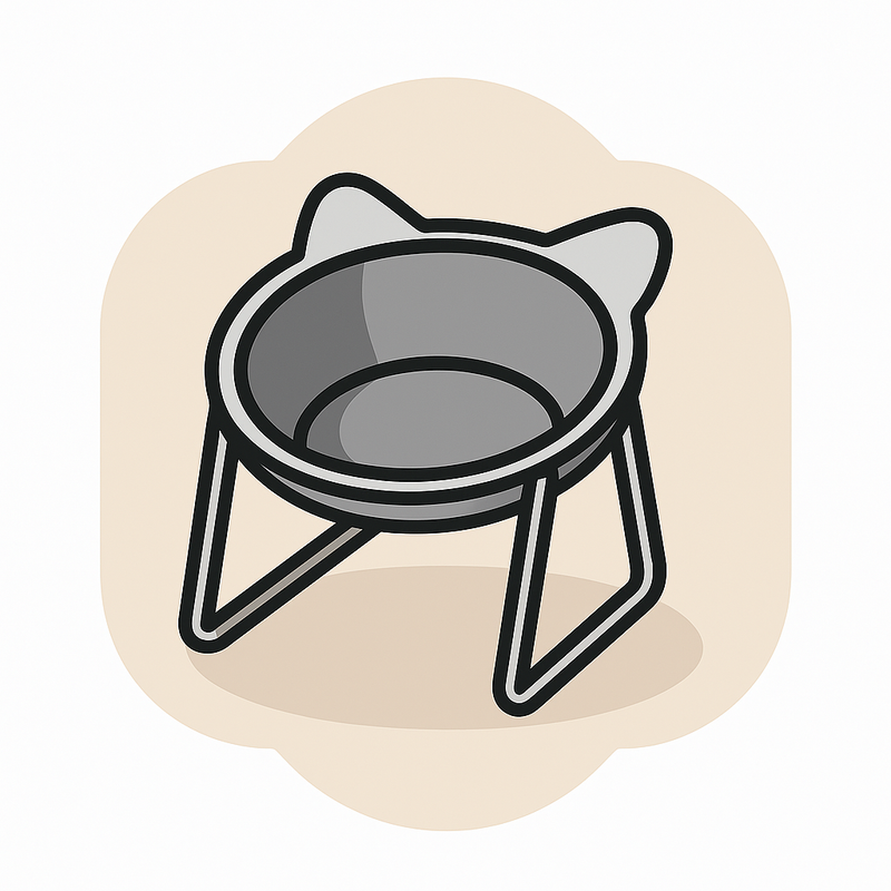 présentation d'une Gamelle chat inox dans un nuage