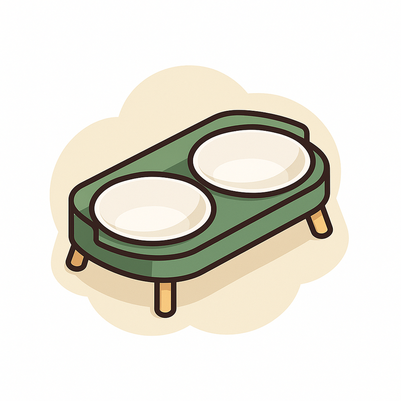 présentation d'une Double gamelle chat dans un nuage