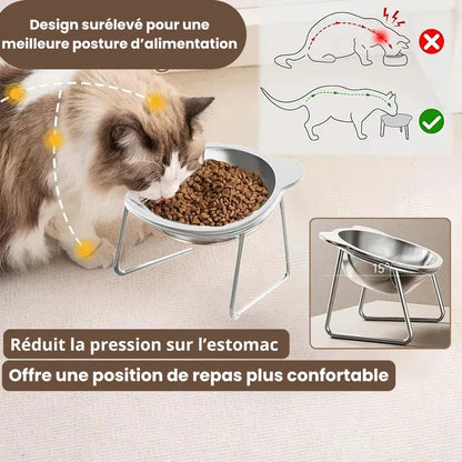2eme description de la gamelle inox chat à motif