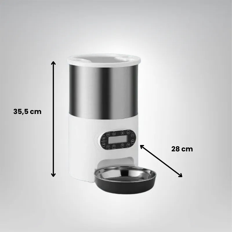 Taille du Distributeur Automatique de Croquettes pour Chat Ronde