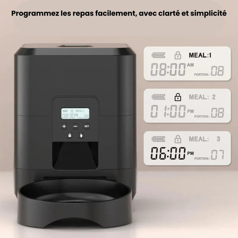 Distributeur Automatique de Croquettes pour Chat Programmation repas