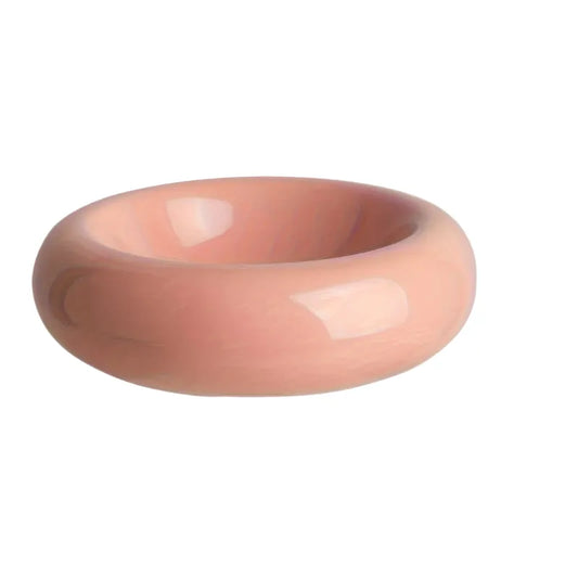 Gamelle céramique chat design rose dans un fond blanc