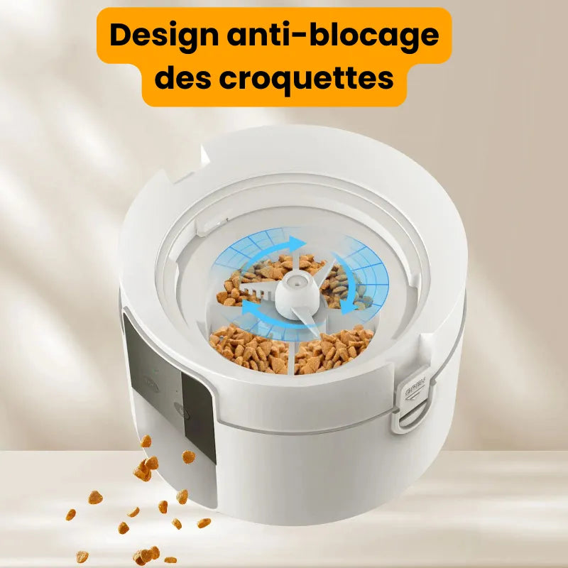 Intérieur du Distributeur de Croquettes pour Chat Connecté Wifi