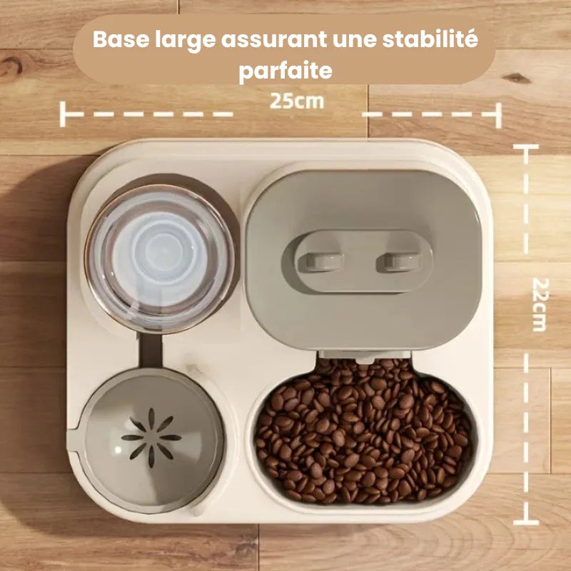 Taille du distributeur de croquettes pour chat 2en1