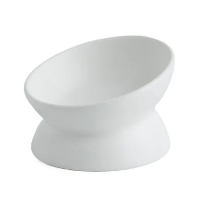 gamelle céramique chat nordique blanc dans un fond blanc