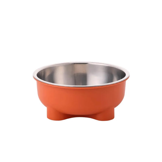 Gamelle Chat Inox Antidérapante Design orange dans fond blanc