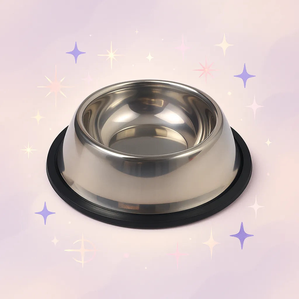Gamelle Chat Inox Antidérapante avec fond violet