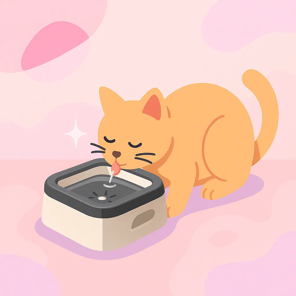 chat qui boit dans une Gamelle Eau Chat Anti Renversement
