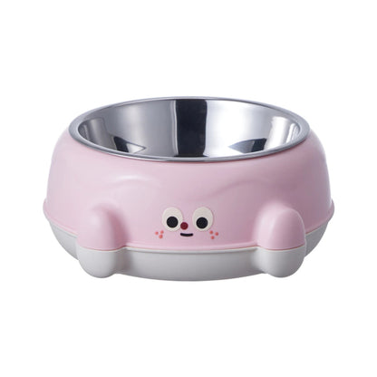 gamelle eau chat inox rose dans fond blanc